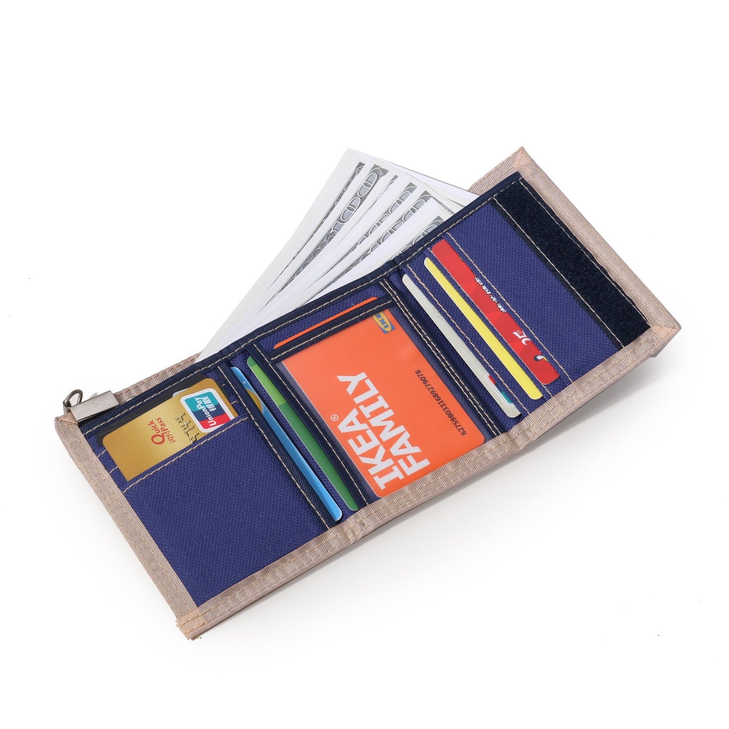 Men's Canvas Retro Short Trifold Simple Cloth Men's Wallets