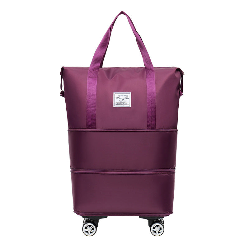 Wheels Oversized Capacity Tote Expansion Quick Travel Bags