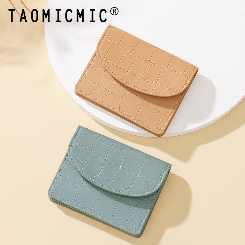 Women's Fashion Simple Cute Short Multiple Slots Sense Coin Purses