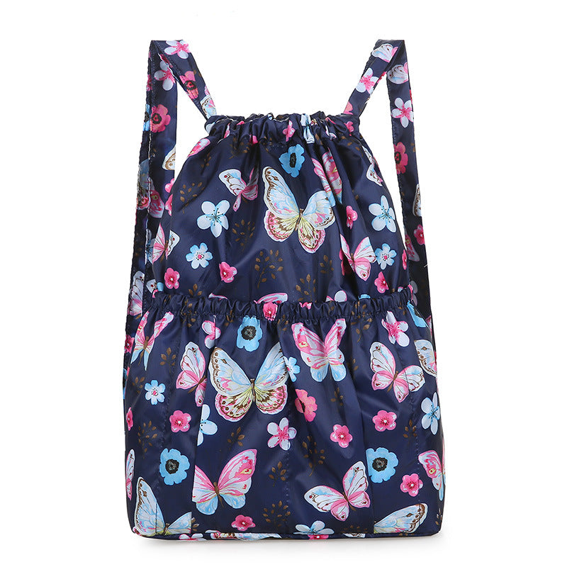 Women's Storage Large Capacity Drawstring Printed Closed Bags