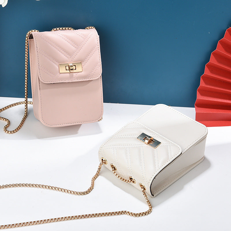 Sacs de téléphone brodés simples de couleur contrastée pour femmes, Style été une minorité