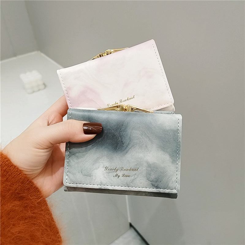 Korean Simple Fashion Ink Painting Iron Ladies Wallets