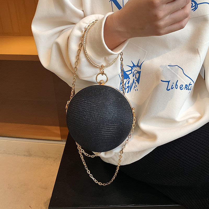 Women's Personalized Design Spherical Fashion Small Round Children's Shoulder Bags