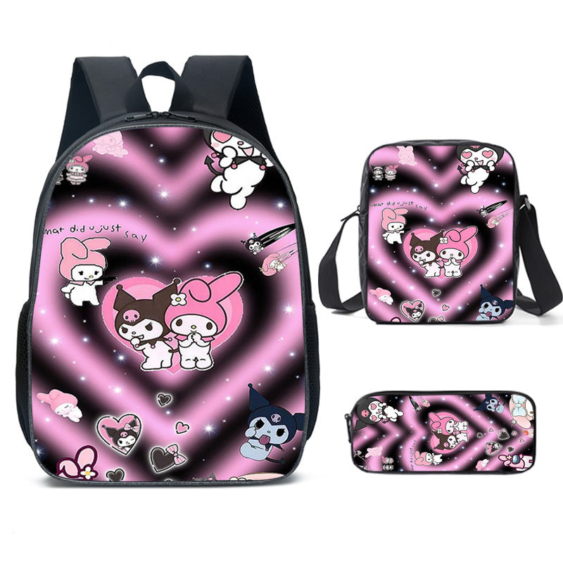 Children's Unique Cartoon Clow Three-piece Set Elementary School Students' Schoolbags