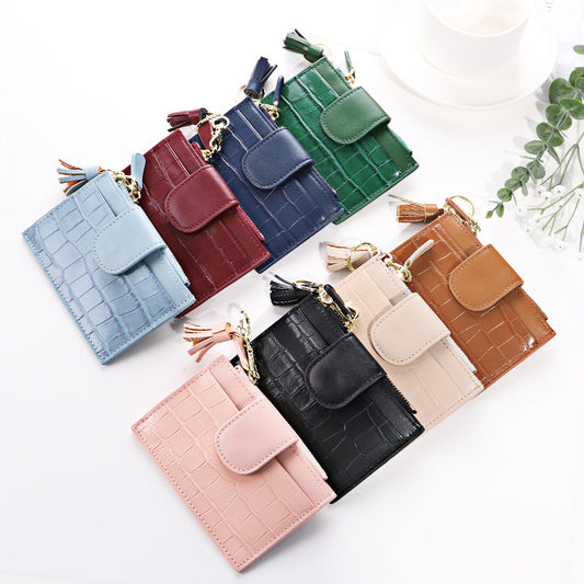 Korean Mini Small Multiple Slots Swiping Ladies Wallets