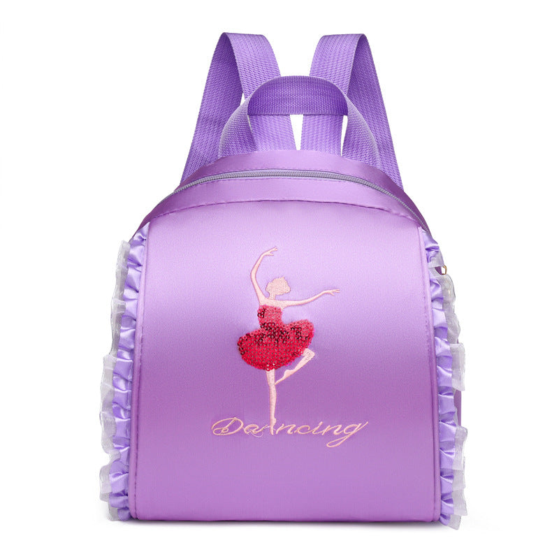 Children's Double Latin Ballet Embroidery Printing Princess Backpacks