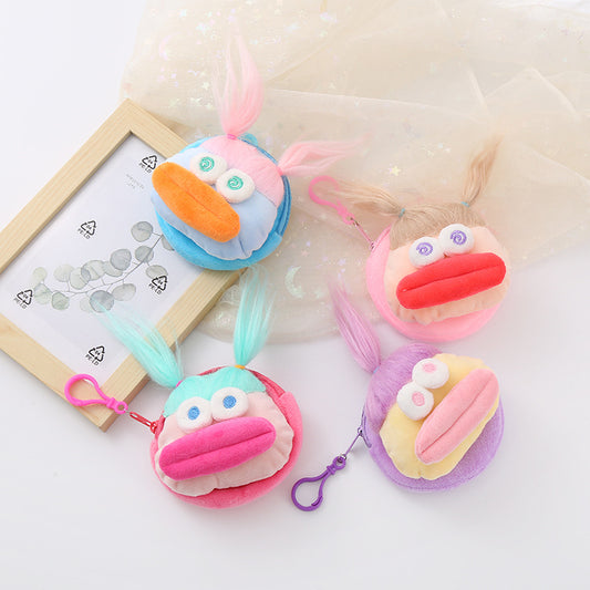 Cartoon Braid Sausage Mouth Potato Creative Purses