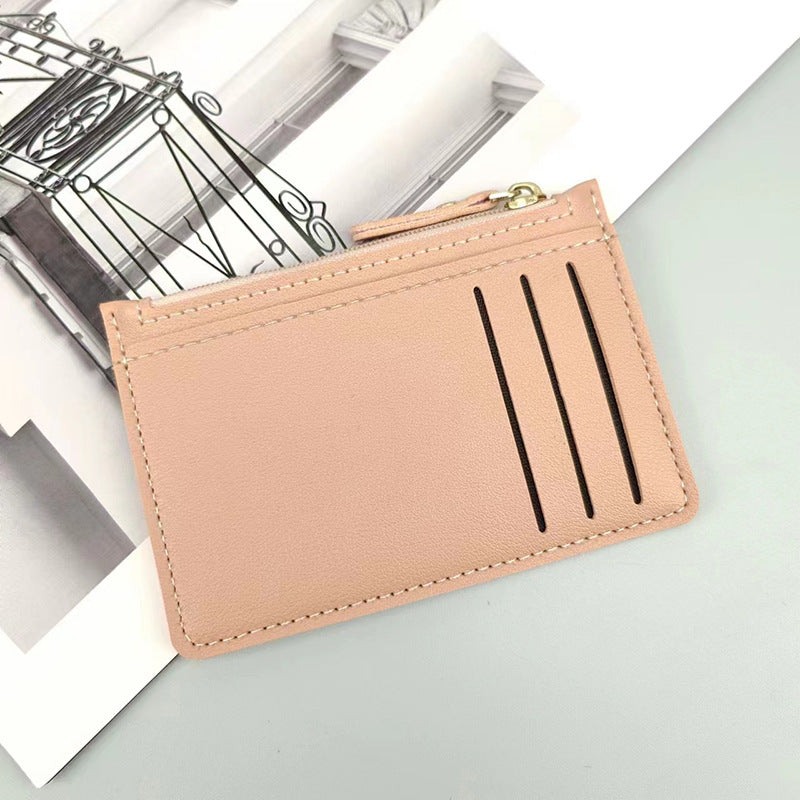 Zipper Open Storage Multiple Slots Driving License Coin Purses