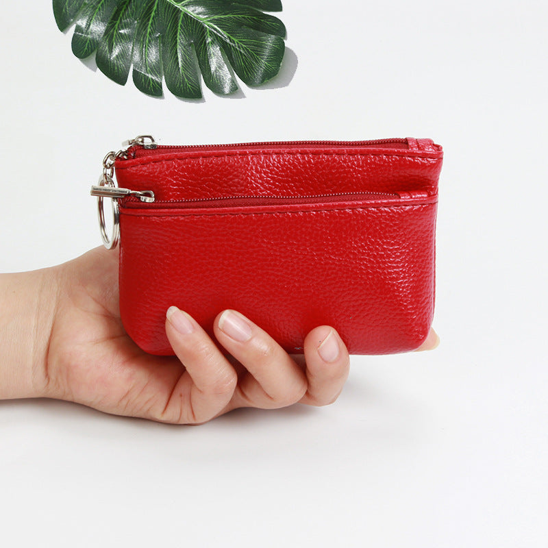 Petite pochette compacte pour femmes, mini porte-monnaie court