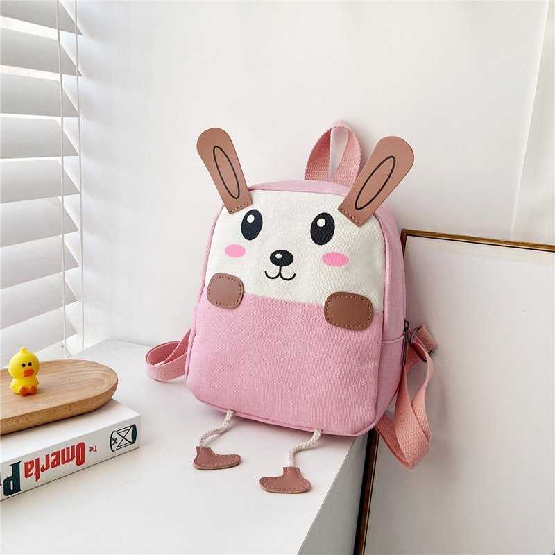 Children's Durable Boys Canvas Cartoon Cute Bags