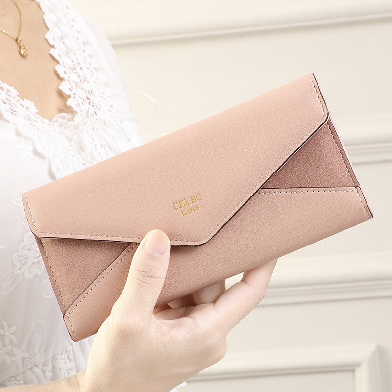 Women's Long High-grade Solid Color Zipper Source Ladies Wallets