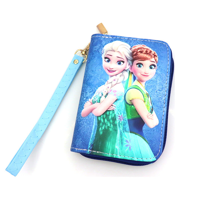 Petit porte-monnaie court princesse de dessin animé tendance fraîche pour enfants