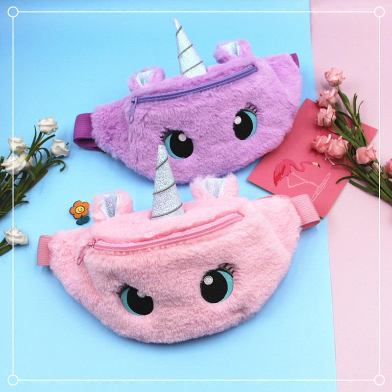 Licorne dessin animé en peluche petits sacs de taille mignons