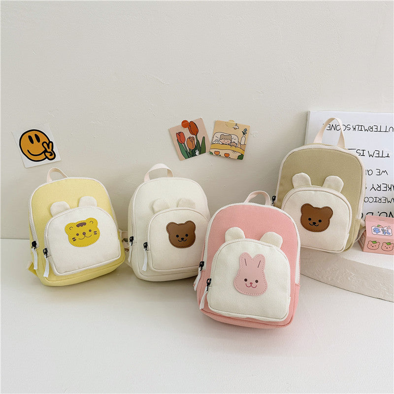 Children's Canvas Korean Style Cute Small Boys Backpacks