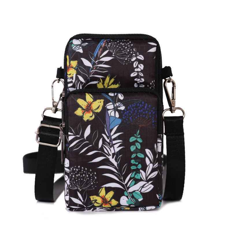 Women's Mobile Mini Large Screen Canvas Halter Phone Bags