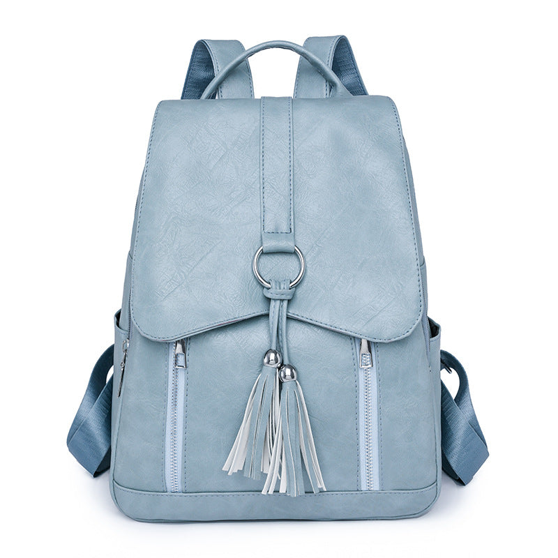 Textured Korean Fashion Female Versatile Large Backpacks