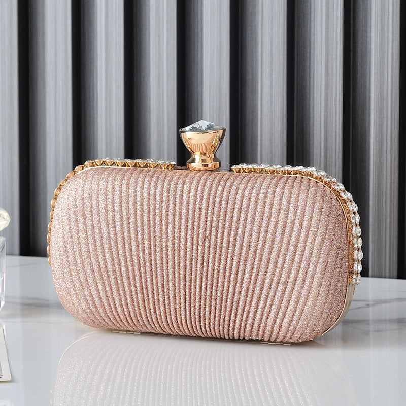 Women's Pleated Dinner Niche High Sense Clutch Evening Bags