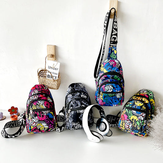 Children's Korean Style Fashionable Cool Printed Small Children's Waist Packs