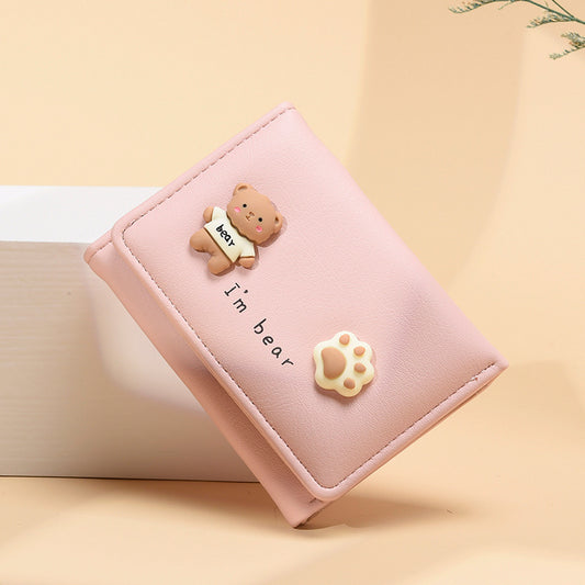 Women's Durable Korean Short Simple Clutch Purses