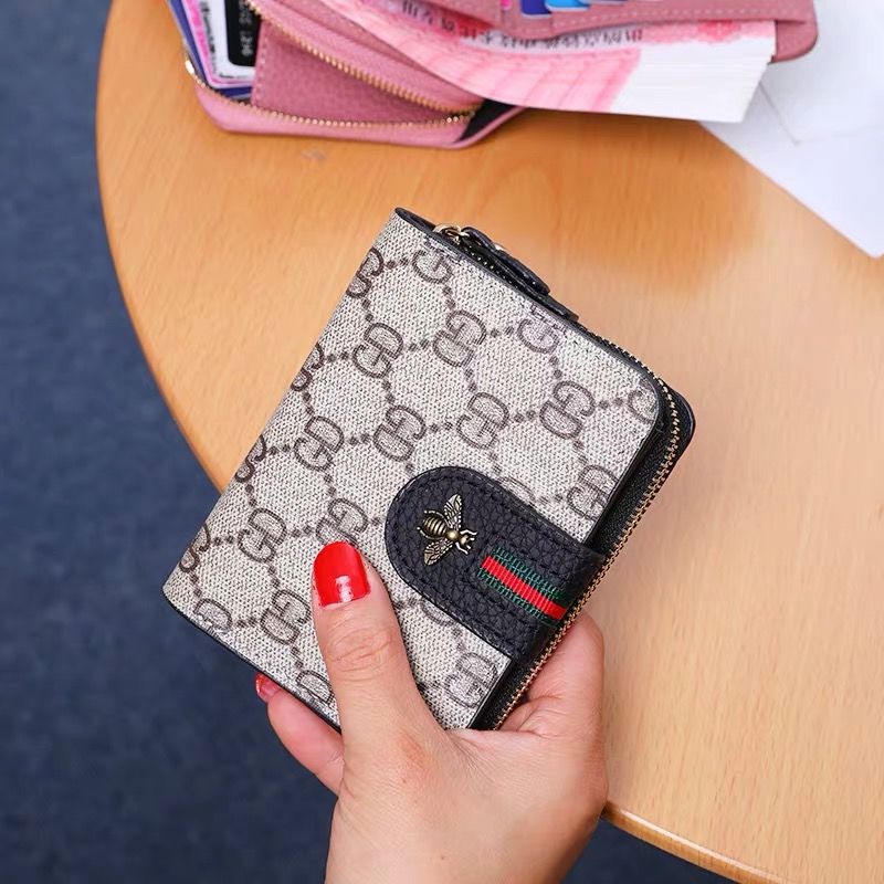 Female Style Short Letters Folding Mini Ladies Wallets