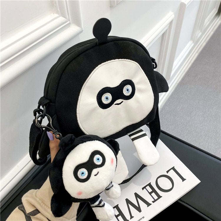 Children's Egg Puff Party Small Canvas Fashionable Children's Shoulder Bags