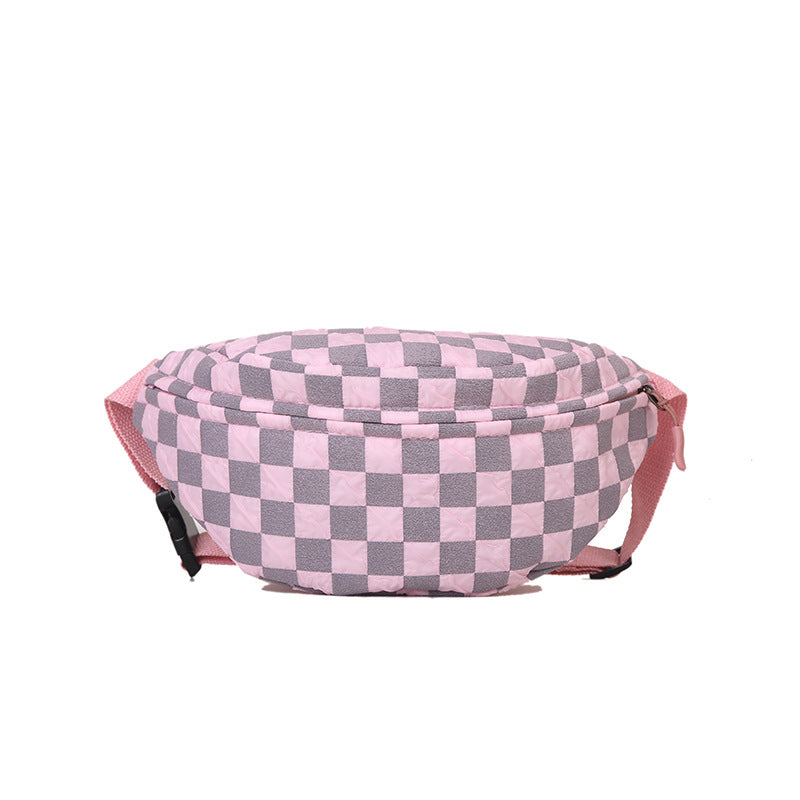 Women's & Men's & Trendy Couple Slanted Fashion Plaid Waist Packs