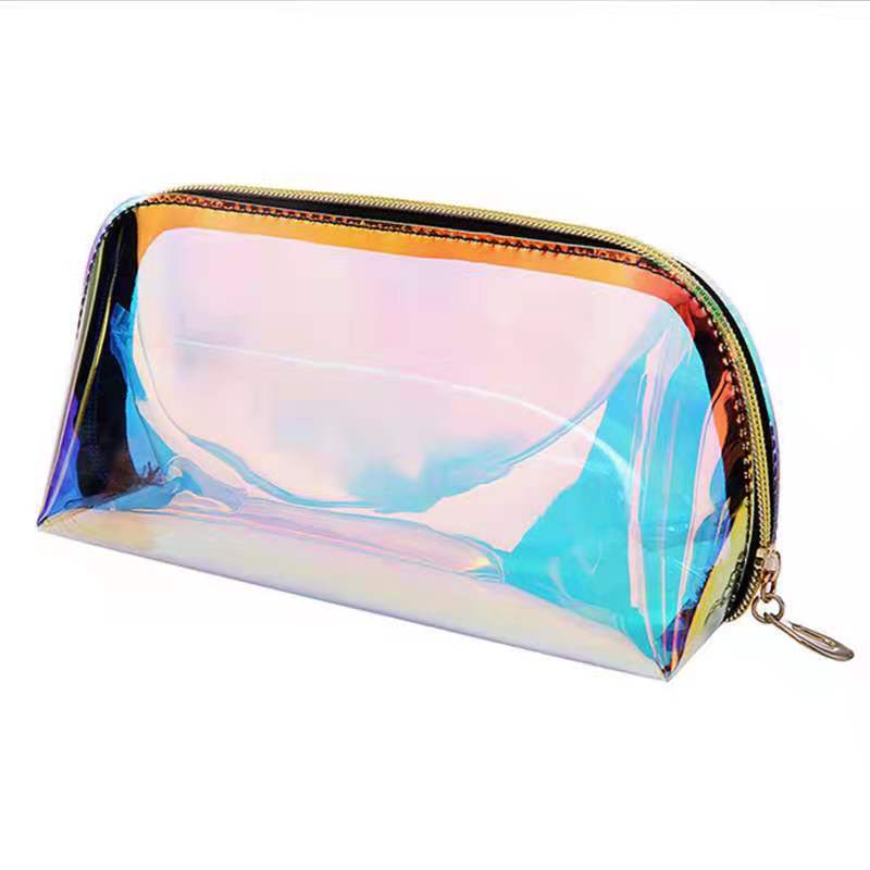 Colorful Laser Semicircle Large Capacity Convenient Cosmetic Bags