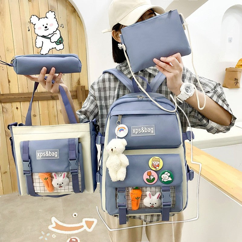 Korean Style For Primary Secondary Radish Travel Bags