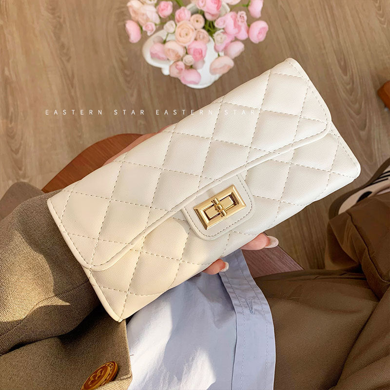 Women's Korean Online Classic Style Rhombus Long Ladies Wallets