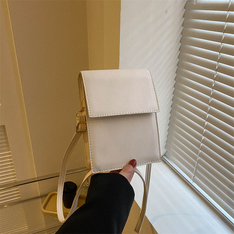 Pochette carrée texturée pour femmes, sacs de téléphone occidentaux simples à la mode