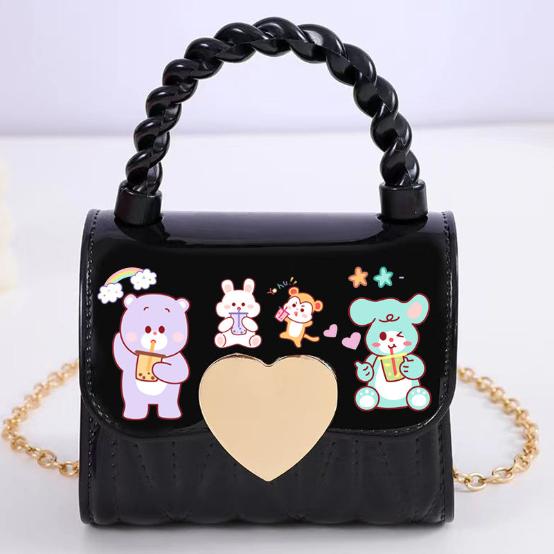 Children's Cartoon Bear Fashion Jelly Cute Little Children's Shoulder Bags