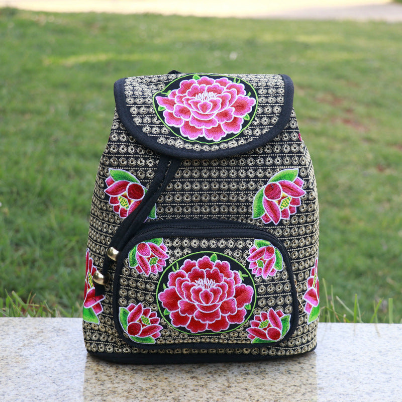 Women's Cool Ethnic Style Canvas Embroidered Backpacks