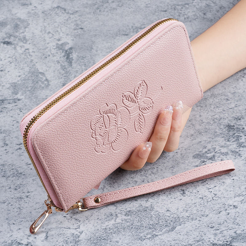 Women's Korean Style Clutch Long Zipper Large Ladies Wallets