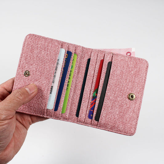 Porte-monnaie intégré à la mode avec motif denim portable