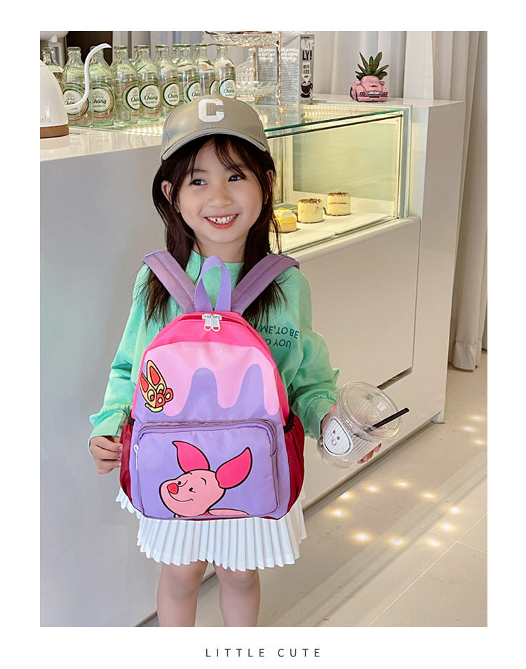 Children's Fashion Trend Cartoon Pattern Contrast Color Children's Backpacks