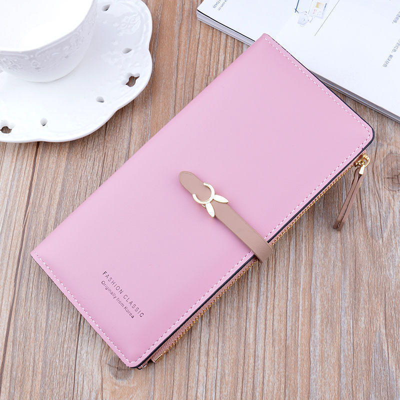 Women's Long Zipper Hasp Fashion Thin Soft Ladies Wallets