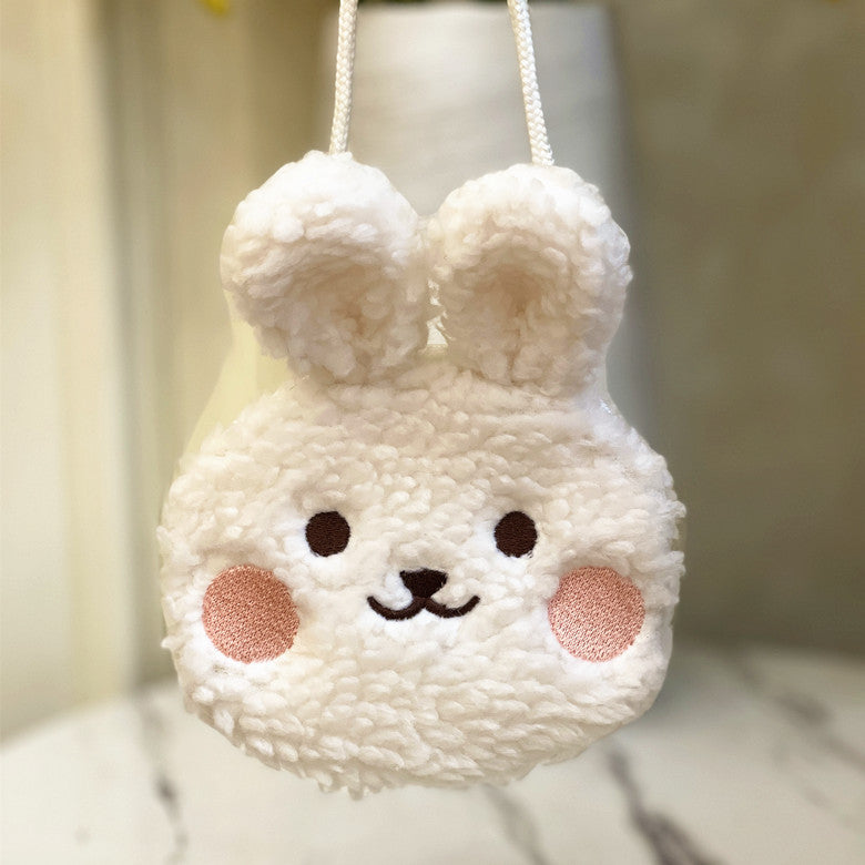 Children's Korean Style Infant Cute Cartoon Plush Rabbit Winter Coin Purses