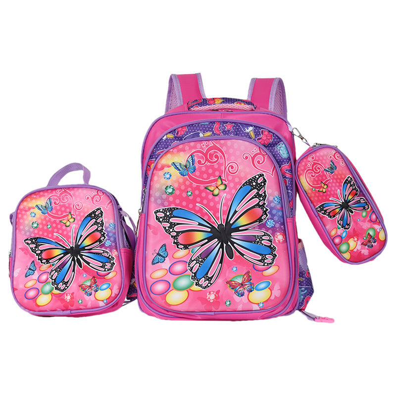 Children's Cartoon Detachable Six-wheel Three-piece Set Elementary School Students' Schoolbags