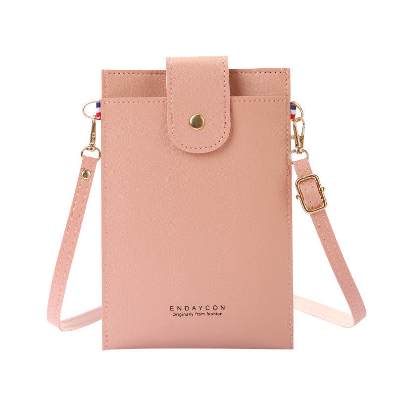 Women's Solid Color Fashion Simple Small Vertical Phone Bags