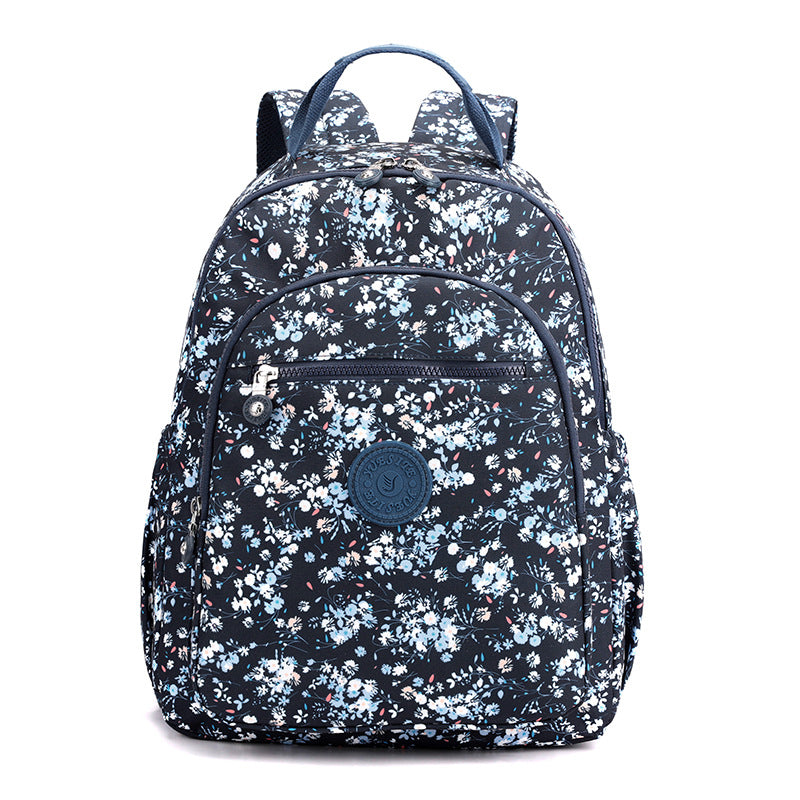 Women's Cool Stylish Nylon Flower Cloth Backpacks