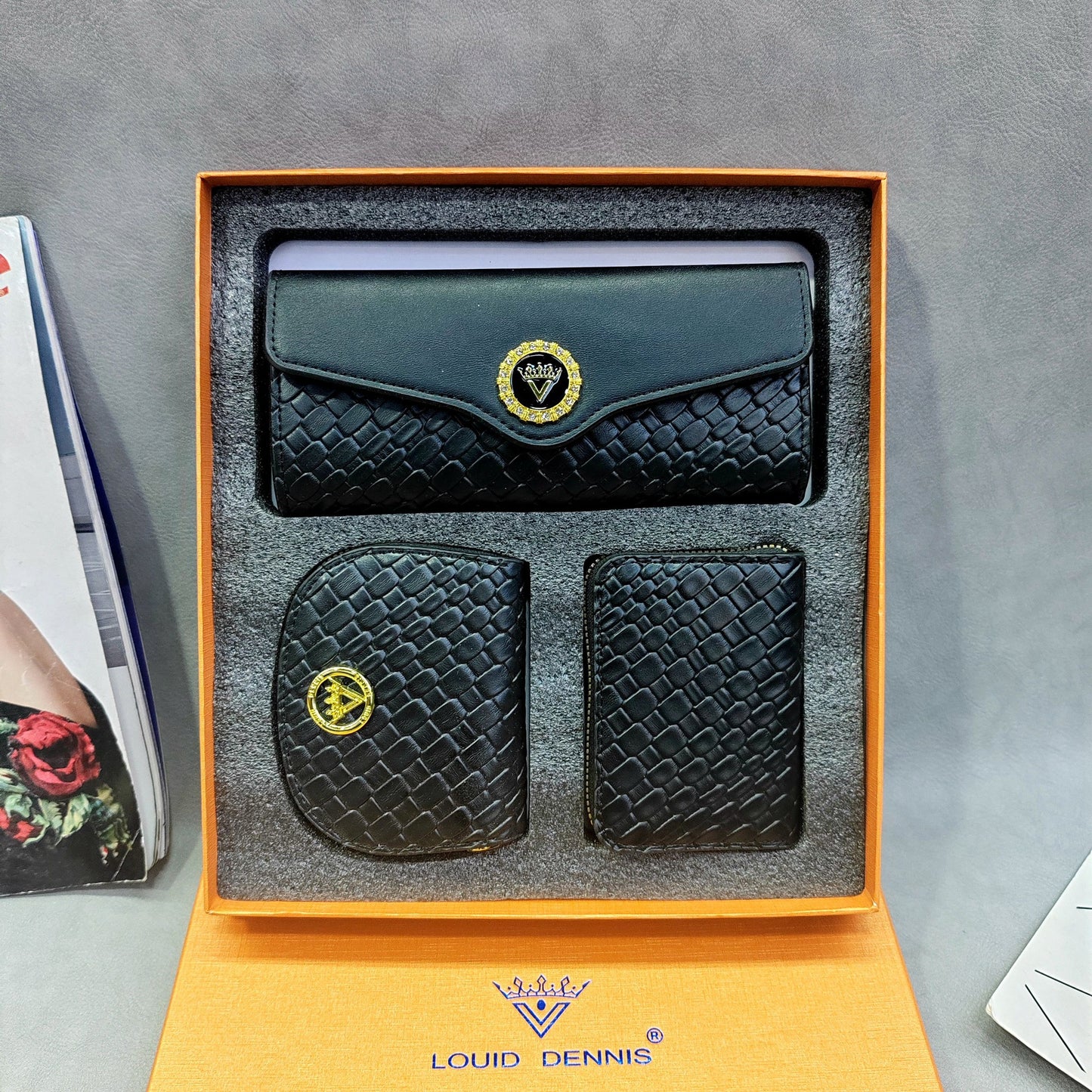 Versatile Innovative Three-piece Gift Box Sets Ladies Wallets