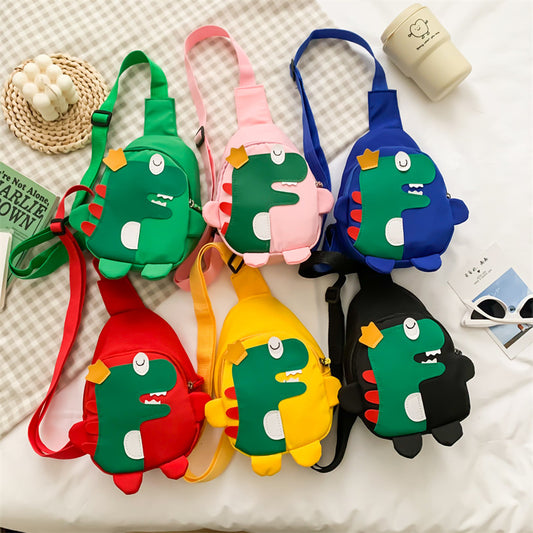 Children's Cute Little Dinosaur Nylon Cloth Personality Children's Waist Packs