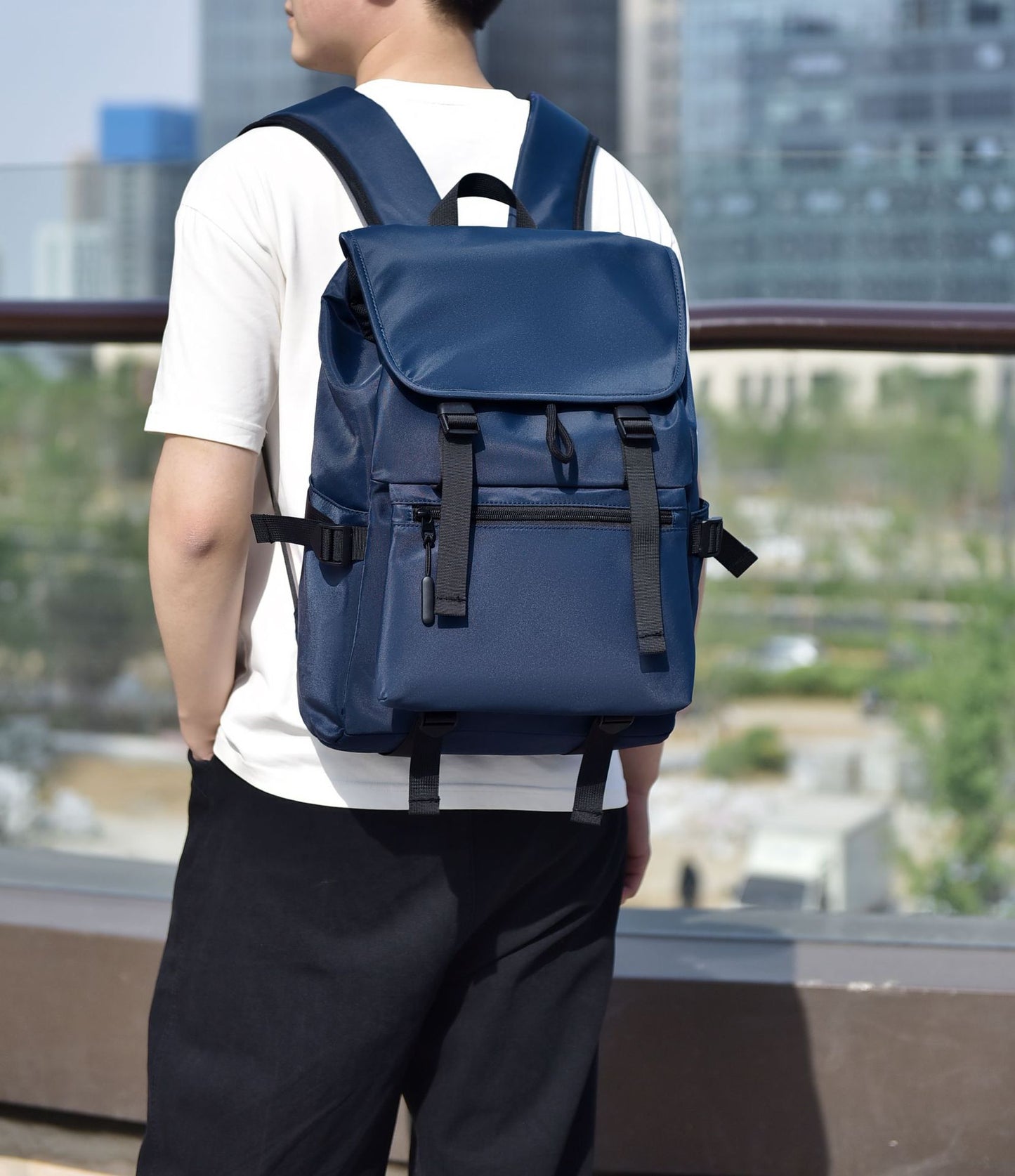 Men's Trendy Nylon Boys College Leisure Large Sports Backpacks