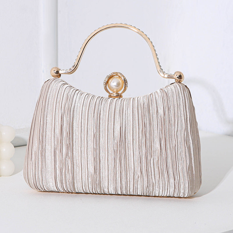 Women's Pearl Dinner Clutch Elegant Dress Banquet Evening Bags