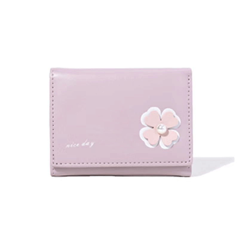 Women's Cute Short Three-fold Mini Storage Summer Coin Purses