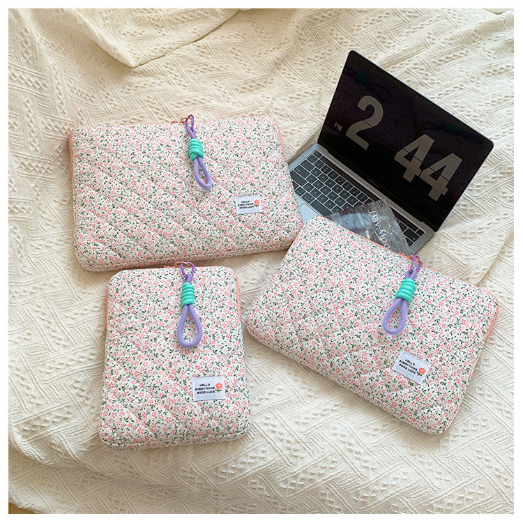 Fresh Flower Female Inch Liner Good-looking Tablet Bags