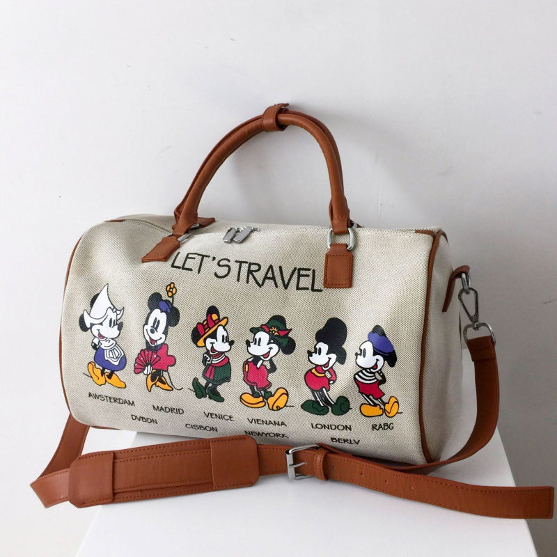 Women's Portable Storage Korean Cartoon Excursion Large Bags