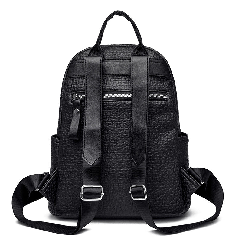 Women's Korean Large Capacity Fashion Soft Leather Backpacks