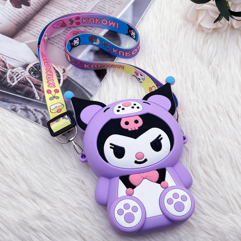 Children's Cartoon Silicone Cute Out Mini Storage Coin Purses