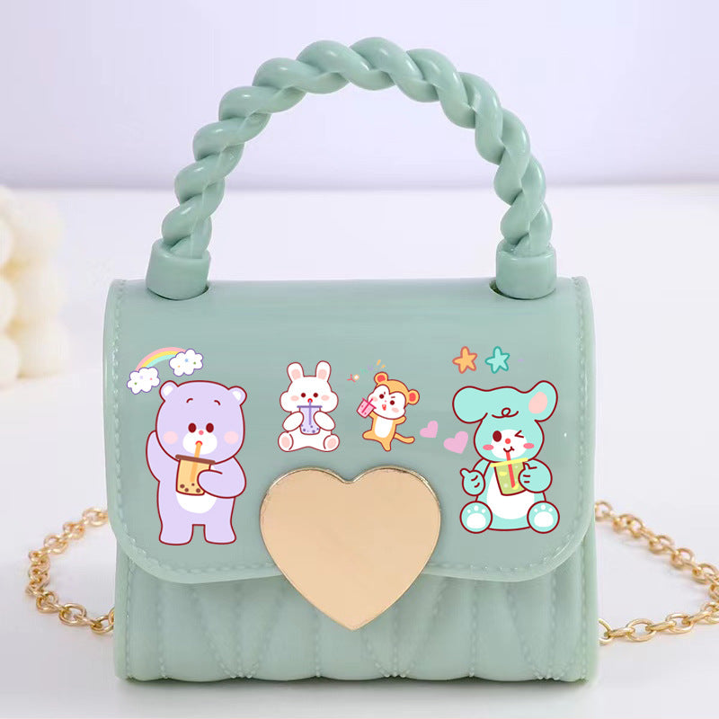 Children's Cartoon Bear Fashion Jelly Cute Little Children's Shoulder Bags